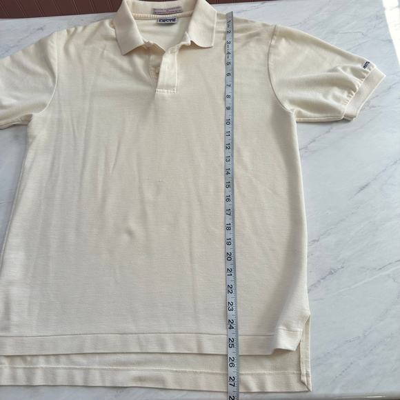 Vintage 80’s Levi’s polo medium ivory mens golf shirt long tail short sleeve - Picture 9 of 14